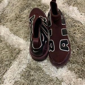some sneakers/ colors Burgundy,black,and white